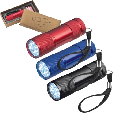 Logo trade corporate gifts image of: Flashlight 9 LED, red