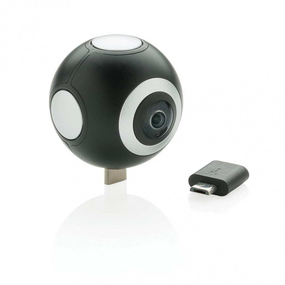 Logo trade promotional gift photo of: Dual lens 360° photo and video camera