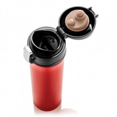 Logotrade advertising product image of: Easy lock vacuum flask, red/black