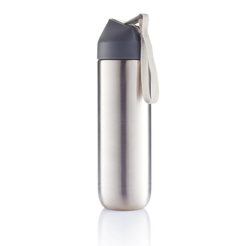 Logotrade corporate gifts photo of: Neva water bottle metal 500ml, grey/grey