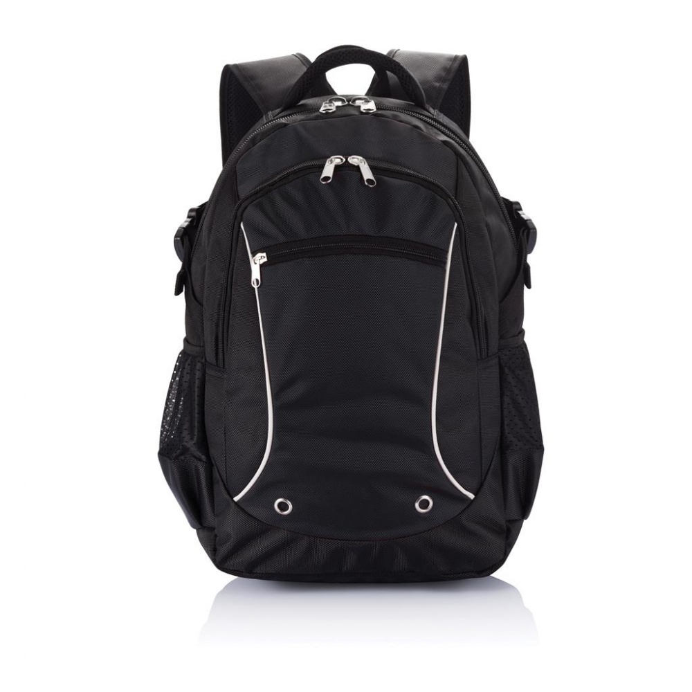 Logo trade promotional gifts image of: Denver laptop backpack PVC free, black
