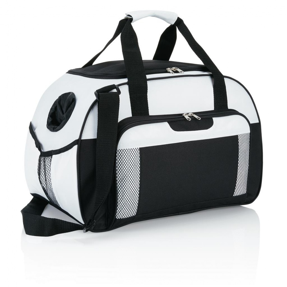 Logotrade promotional merchandise picture of: Supreme weekend bag, white/black