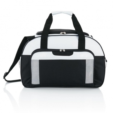 Logo trade promotional giveaway photo of: Supreme weekend bag, white/black