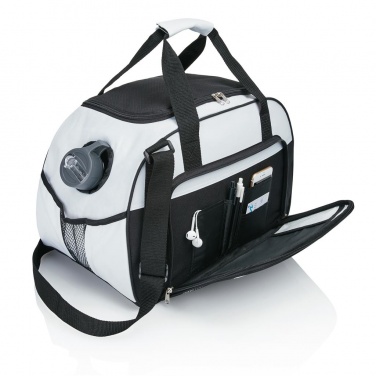Logotrade promotional giveaway image of: Supreme weekend bag, white/black