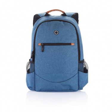 Logo trade promotional giveaways image of: Fashion duo tone backpack, blue