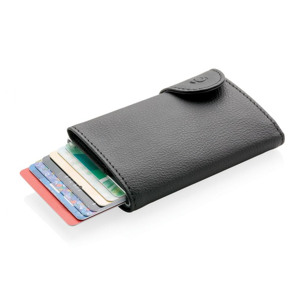 Logo trade promotional gifts image of: C-Secure RFID card holder & wallet, black