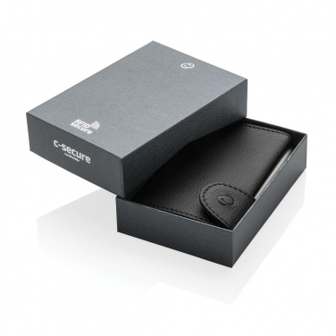 Logotrade promotional giveaway image of: C-Secure RFID card holder & wallet, black