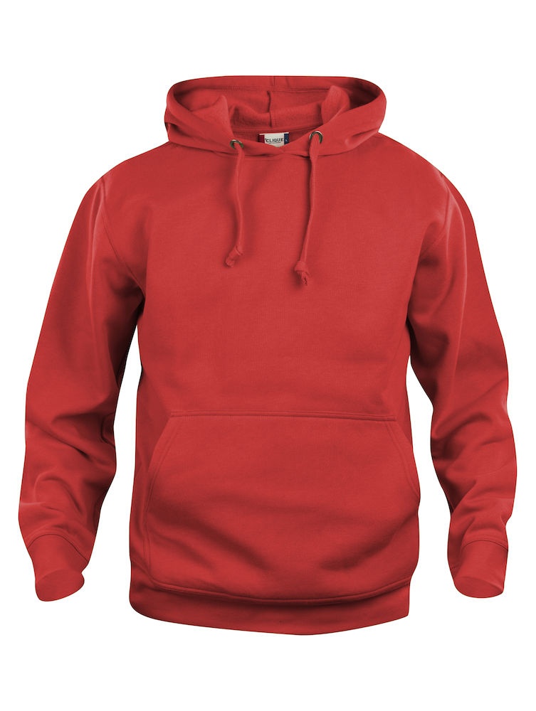 Logo trade promotional giveaways image of: Trendy basic hoody, red