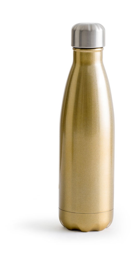 Logotrade promotional product image of: Steel water bottle, gold-coloured
