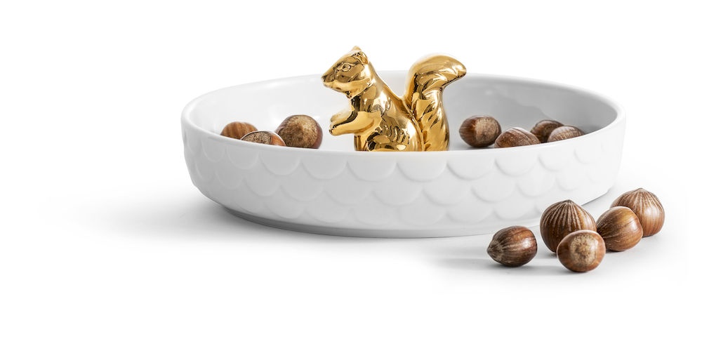 Logo trade advertising products picture of: Squirrel serving bowl, gold-colour Ø 19 cm