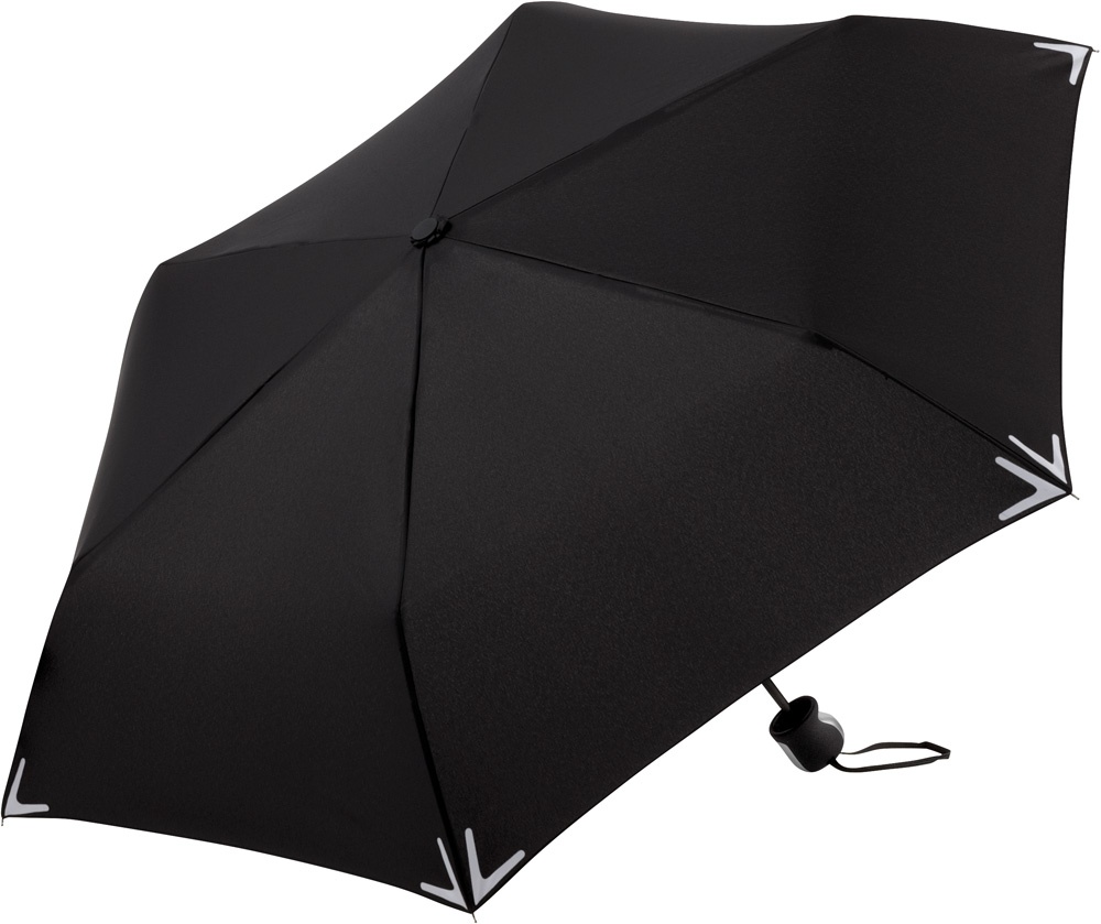 Logo trade promotional items image of: Mini umbrella Safebrella® 5071, Black