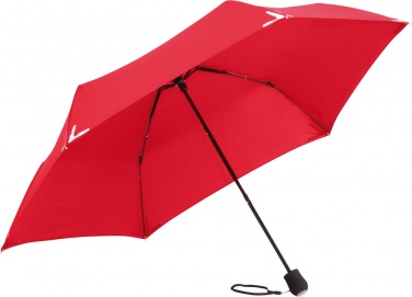 Logo trade promotional item photo of: Mini umbrella Safebrella® LED light 5171, Red