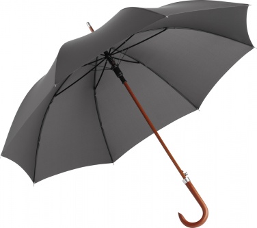 Logo trade promotional merchandise picture of: AC woodshaft golf umbrella FARE®-Collection, Grey
