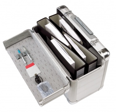 Logo trade business gift photo of: Aluminium trolley Office, silver
