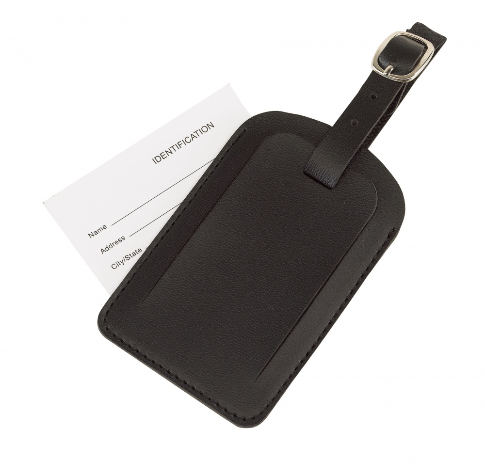 Logotrade promotional product picture of: Luggage tag, Adventure, black