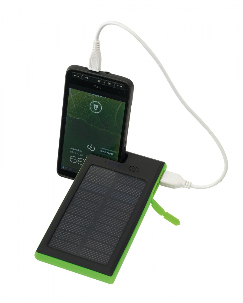 Logo trade promotional gifts picture of: Powerbank, Helios, black-green