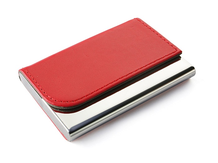 Logo trade promotional products image of: Business card holder TIVAT, Red
