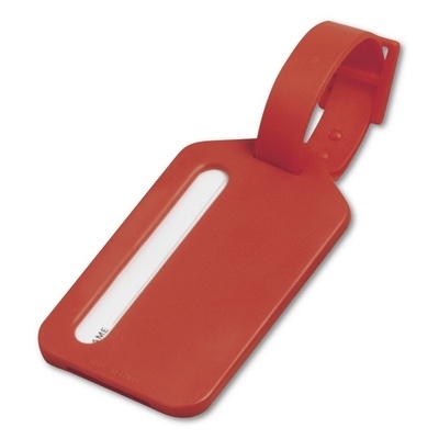 Logo trade promotional gifts picture of: Luggage tag, Red
