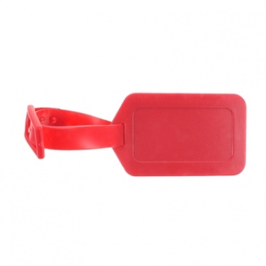 Logo trade promotional merchandise photo of: Luggage tag, Red