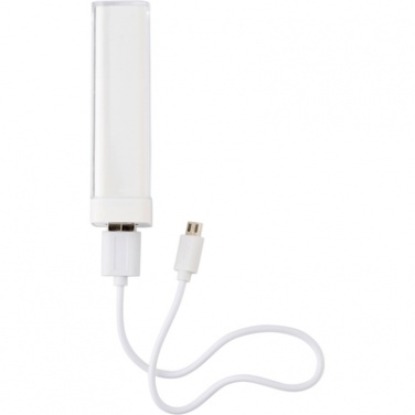 Logotrade advertising product picture of: Power bank 2200 mAh, White