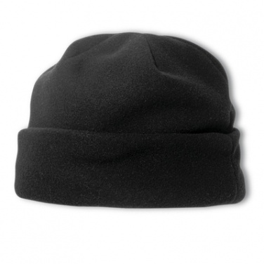 Logo trade promotional giveaways image of: Fleece hat, black