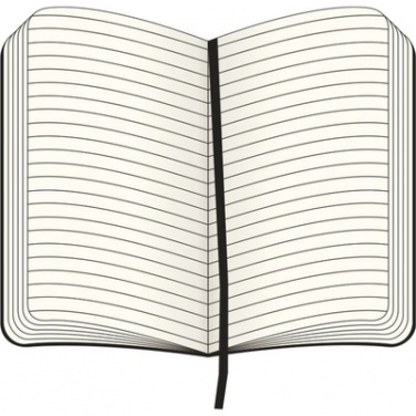 Logo trade promotional gifts picture of: Moleskine large notebook, lined pages, hard cover, black