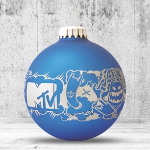 Logo trade business gift photo of: Christmas ball with 1 color logo, 8 cm