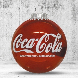Logo trade promotional gifts image of: Christmas ball with 1 color logo, 8 cm