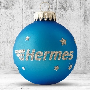 Logo trade promotional merchandise photo of: Christmas ball with 1 color logo, 8 cm