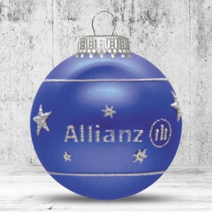 Logo trade promotional items image of: Christmas ball with 1 color logo, 8 cm