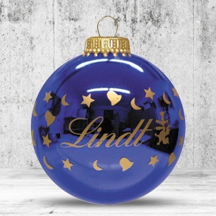 Logo trade promotional merchandise photo of: Christmas ball with 1 color logo, 8 cm