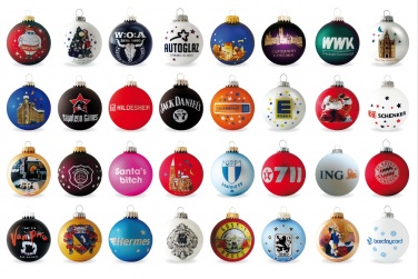 Logo trade promotional item photo of: Christmas ball with 4-5 color logo 7 cm
