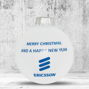 Logo trade promotional giveaways image of: Christmas ball with 4-5 color logo 8 cm