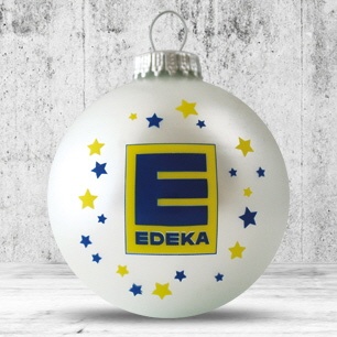 Logo trade promotional merchandise image of: Christmas ball with 4-5 color logo 8 cm