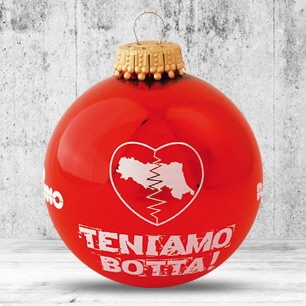 Logotrade corporate gift picture of: Christmas ball with 4-5 color logo 8 cm