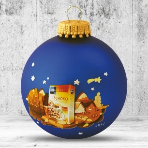 Logo trade promotional giveaways picture of: Christmas ball with 4-5 color logo 8 cm