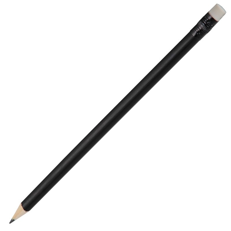 Logotrade promotional items photo of: Wooden pencil, white/black