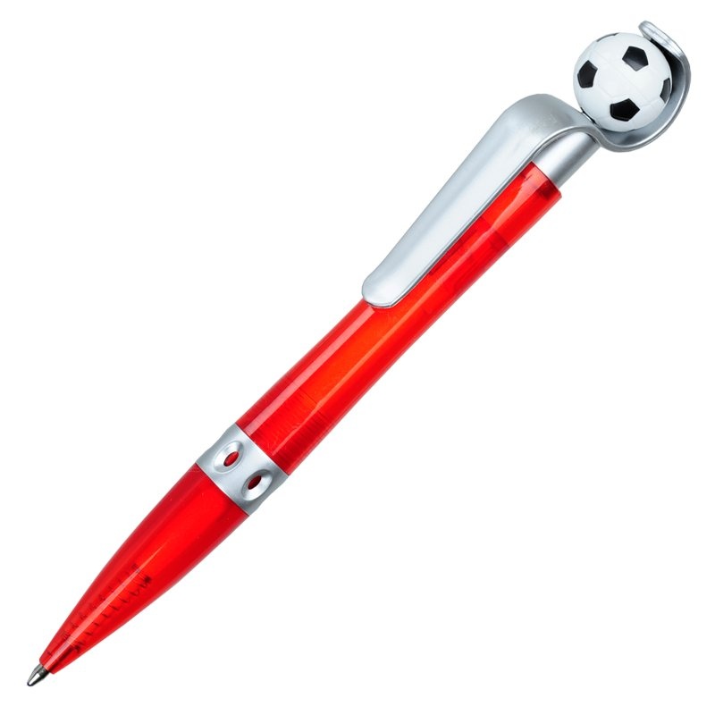Logo trade advertising products image of: Kick ballpen for Fans, red