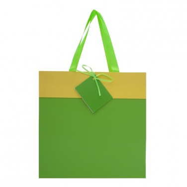 Logo trade advertising product photo of: Gift bag, green/yellow