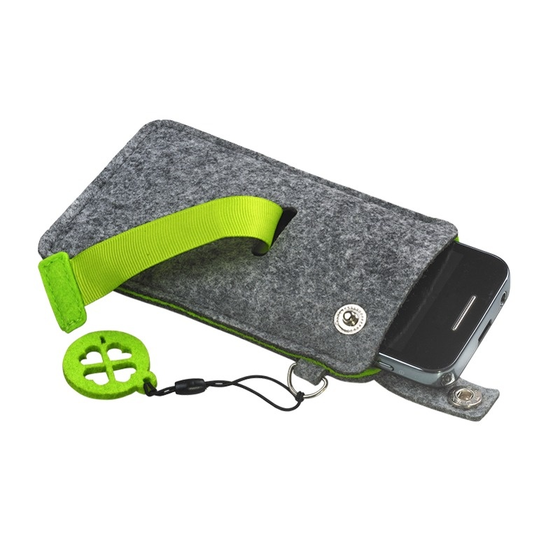 Logo trade promotional item photo of: Eco Sence smartphone case, green/grey
