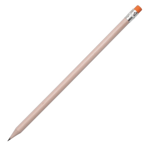 Logotrade promotional merchandise picture of: Wooden pencil, orange/ecru