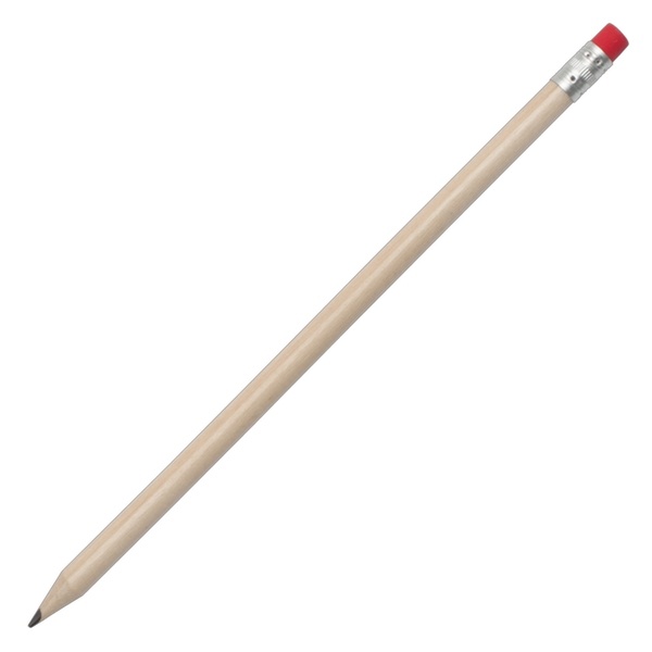 Logo trade promotional giveaway photo of: Wooden pencil, red/ecru