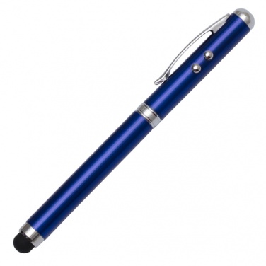 Logotrade advertising products photo of: Supreme ballpen with laser pointer - 4 in 1, blue