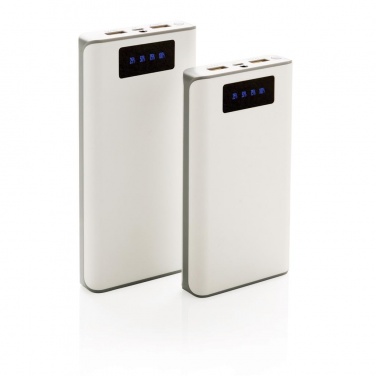 Logotrade promotional giveaway picture of: 20.000 mAh powerbank with display, white