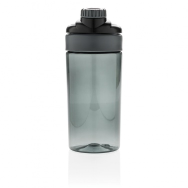 Logo trade advertising products image of: Leakproof bottle with wireless earbuds, black