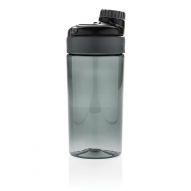 Logo trade promotional merchandise picture of: Leakproof bottle with wireless earbuds, black