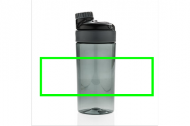 Logo trade promotional products image of: Leakproof bottle with wireless earbuds, black