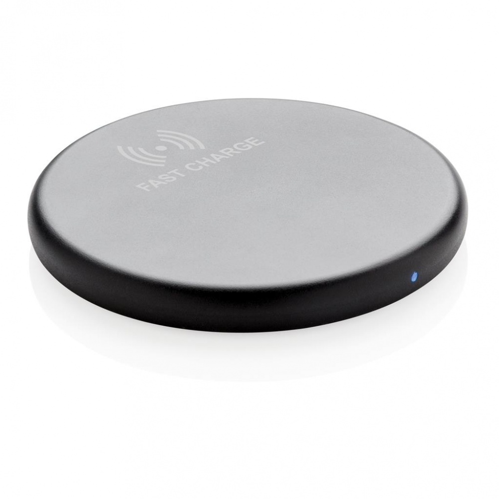 Logo trade promotional gift photo of: Wireless 10W fast charging pad, black