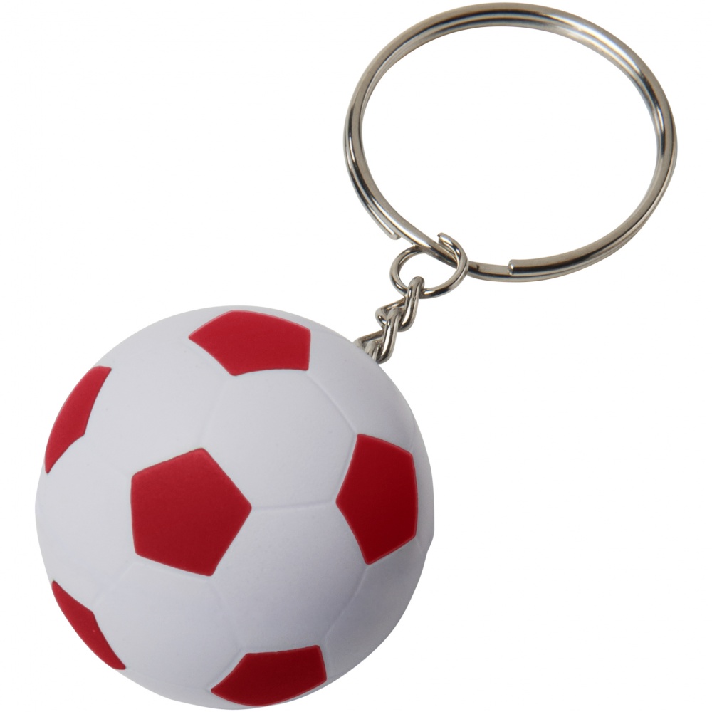 Logotrade promotional merchandise photo of: Striker football key chain, red