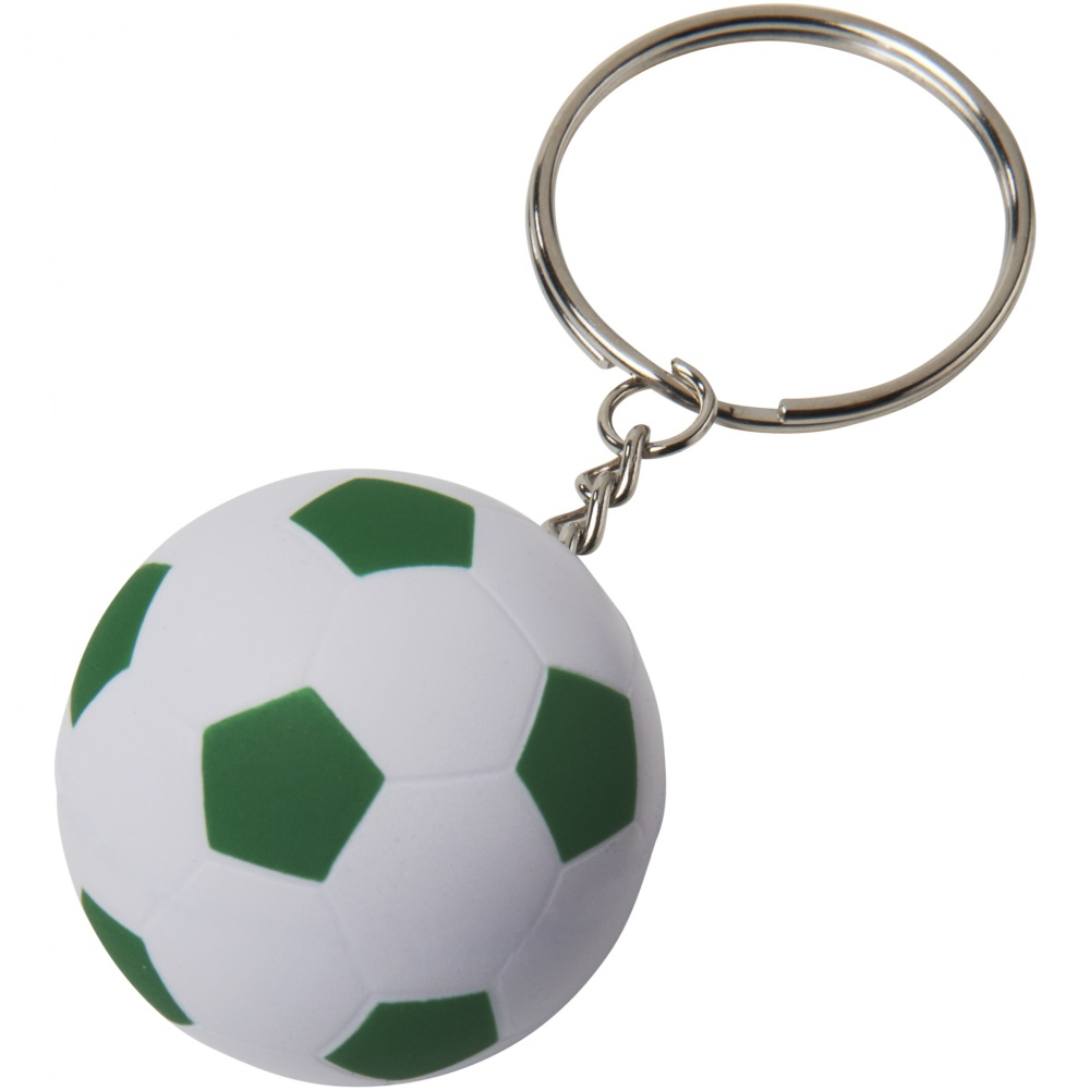 Logo trade advertising products picture of: Striker football key chain, green